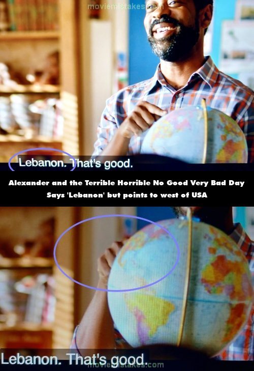 Alexander and the Terrible Horrible No Good Very Bad Day mistake picture